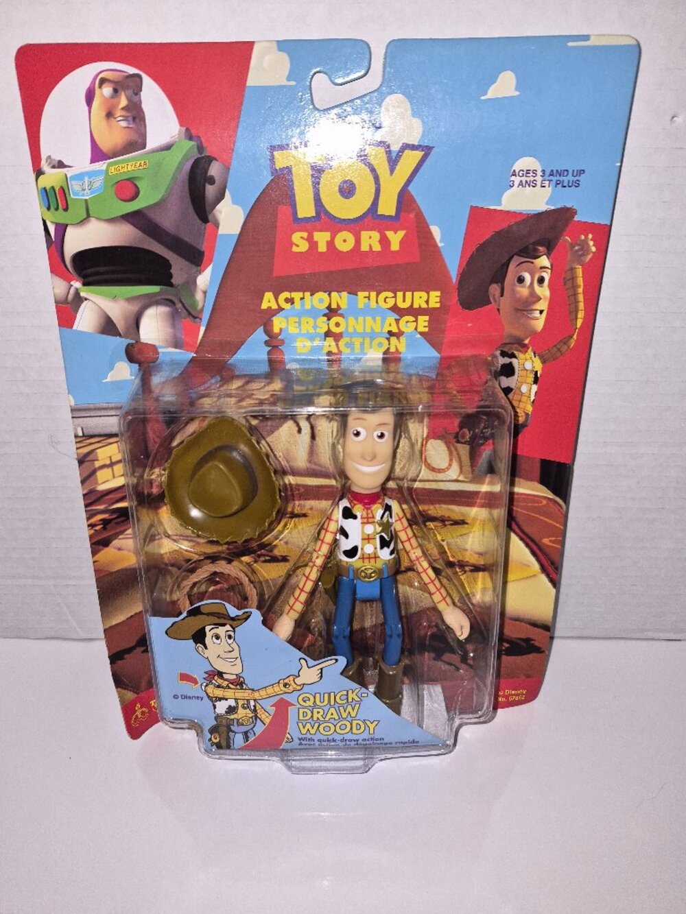 Toy Story Woody Quick Draw Action Figure 1995 Mattel Disney Pixar Vintage